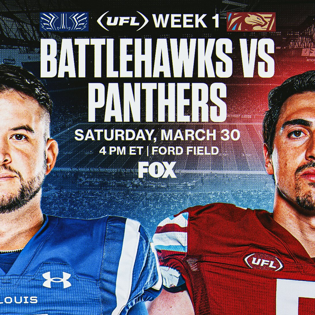 UFL Week 1 Preview: St. Louis Battlehawks (0-0) vs. Michigan Panthers (0-0)