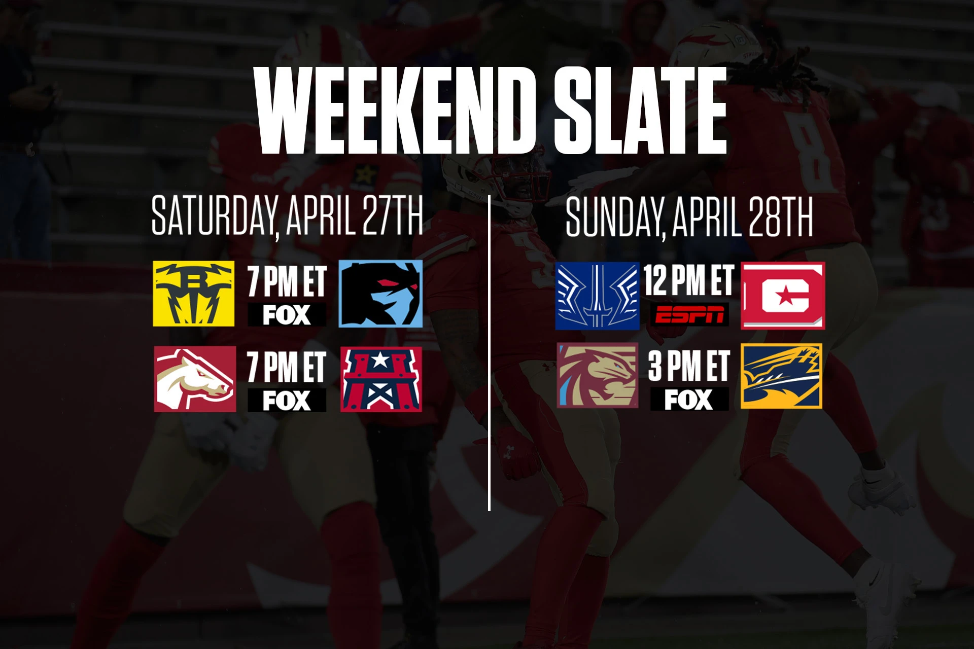 UFL Schedule Week 5: Battlehawks vs. Defenders, Panthers vs Showboats UFL Games Today - Channels, Start Times, and Betting Odds