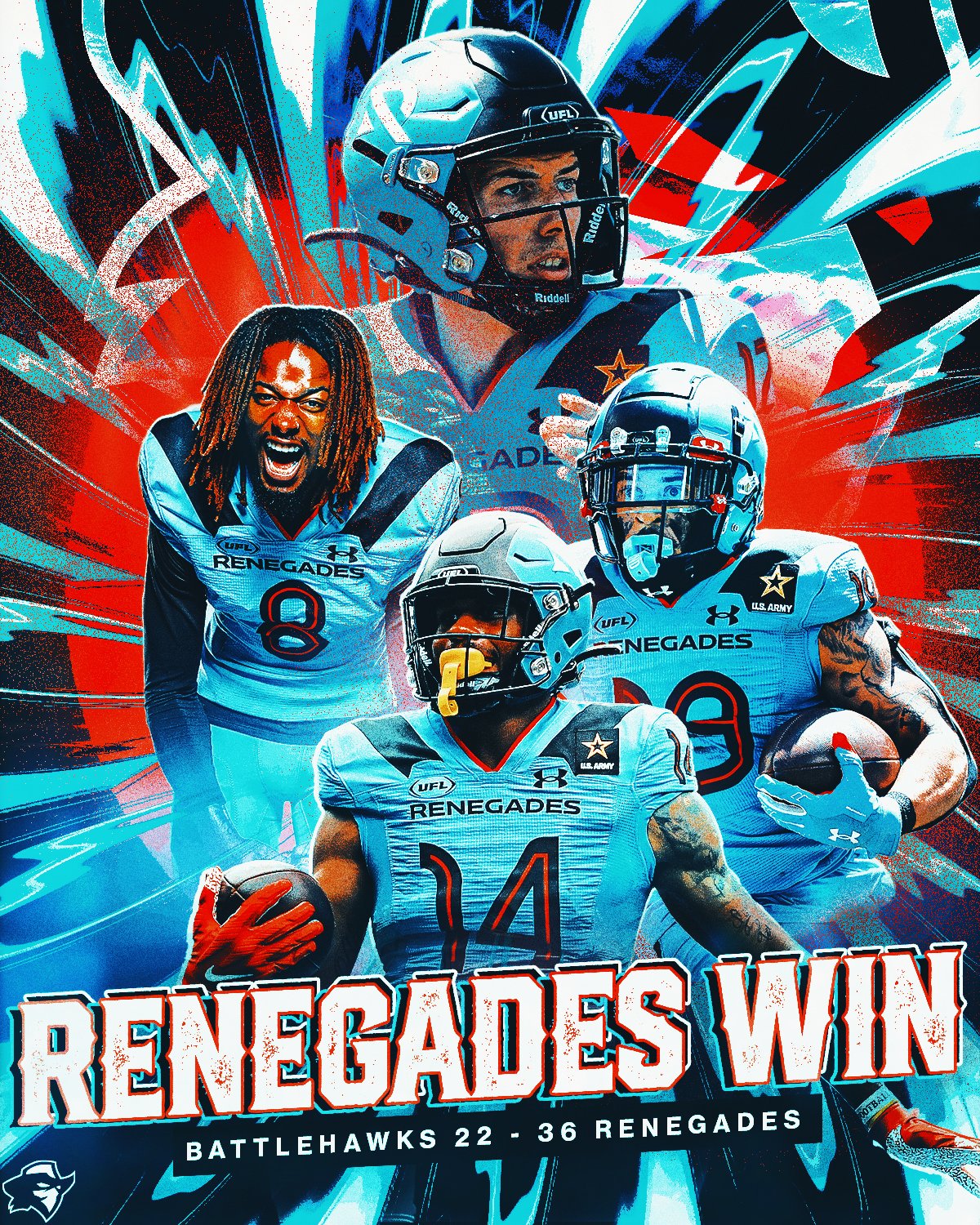 UFL Scores Today: Renegades Upset Battlehawks 36-22