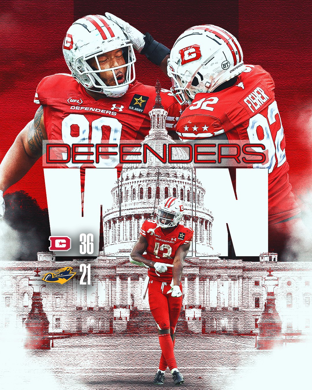 UFL Scores Today: Defenders Dominate Showboats in 36-21 Victory