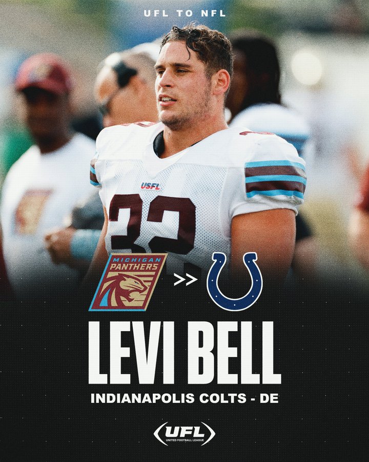 PR: Michigan Panthers Defensive End Levi Bell Signs With Indianapolis Colts