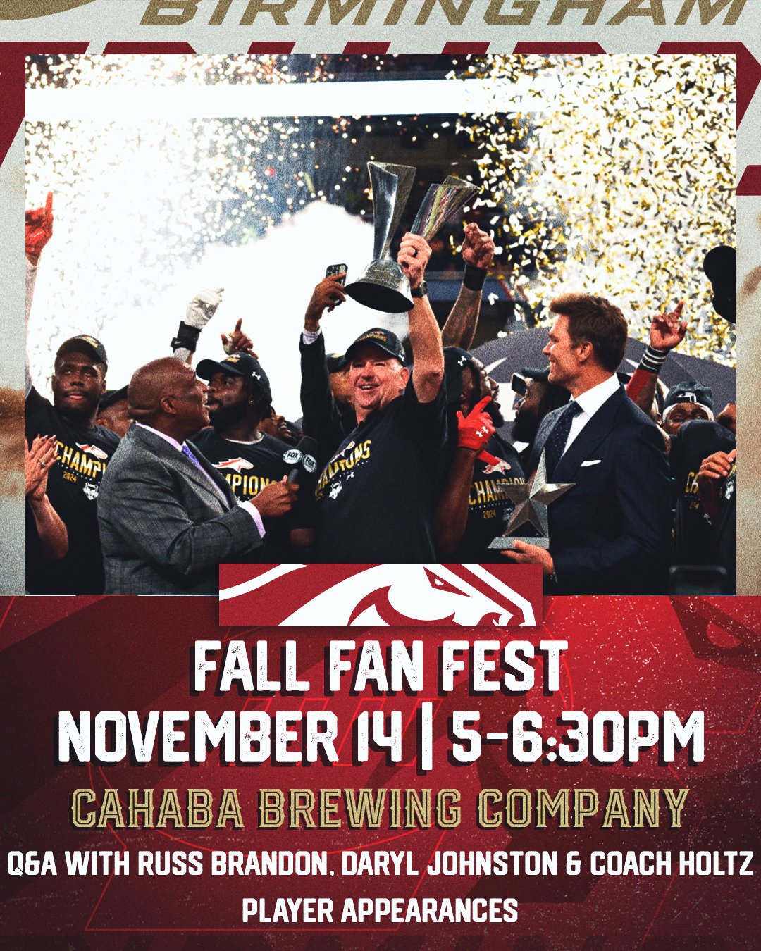 PR: Birmingham Stallions To Host A Fan Event Thursday, November 14