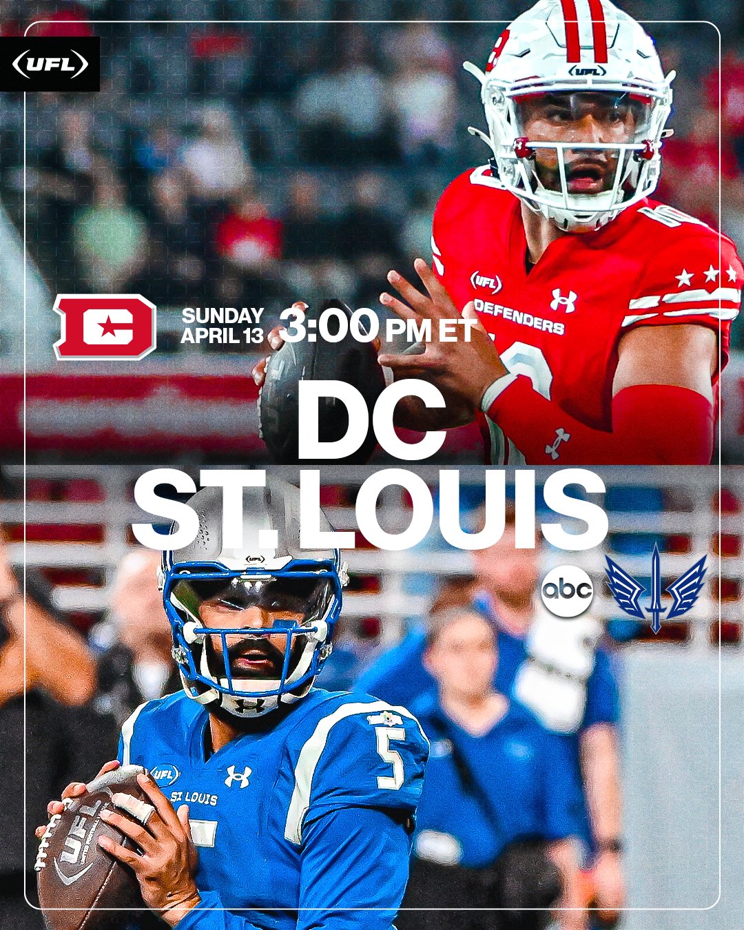 2025 UFL Week 3 Preview: D.C. Defenders (2-0) vs. St. Louis Battlehawks (2-0)