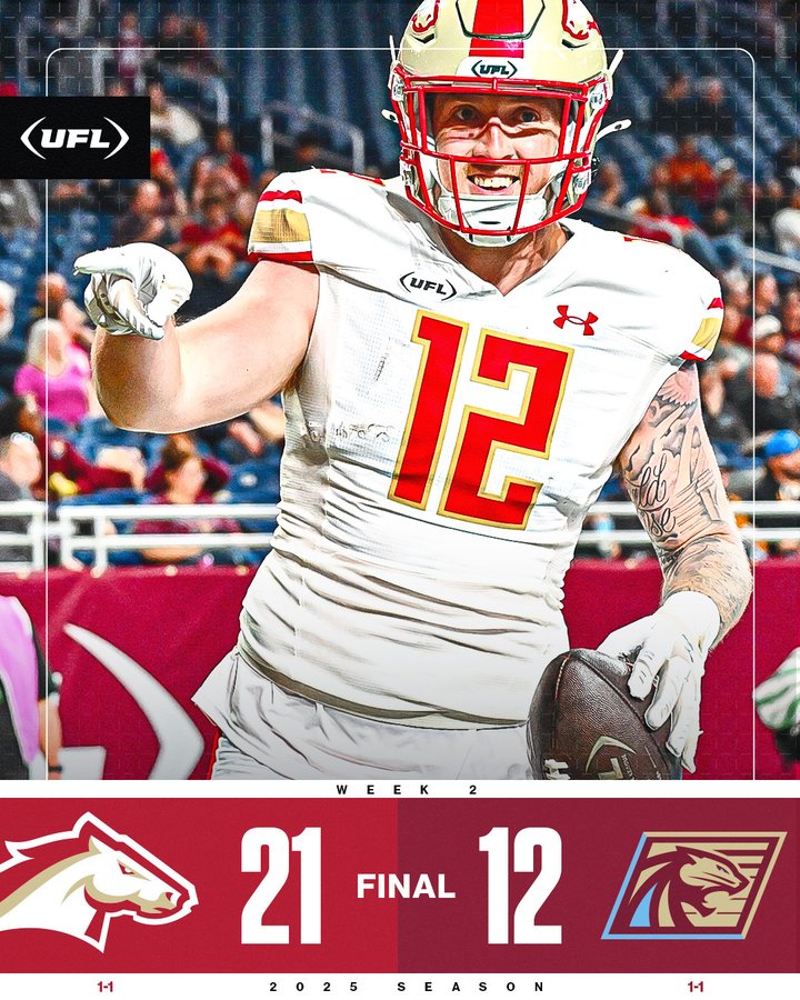 UFL Scores Today: Stallions 21, Panthers 12 - Strong Second Half Propels Birmingham to Victory