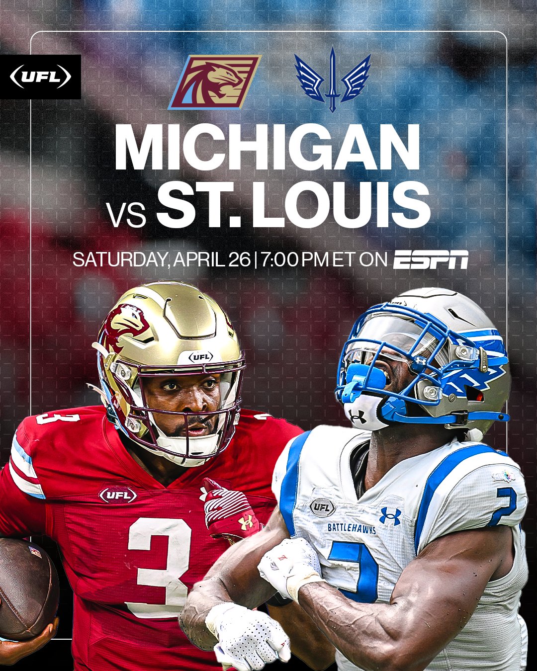2025 UFL Week 5 Preview: Michigan Panthers (3-1) vs.St. Louis Battlehawks (2-2)