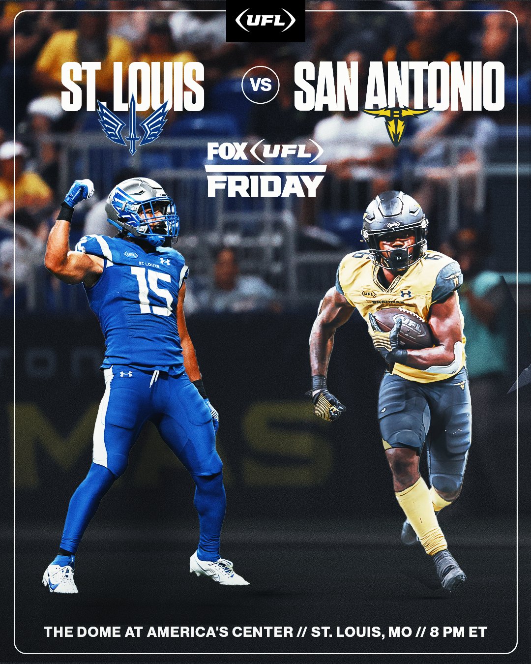 2025 UFL Week 9 Preview: San Antonio Brahmas (1-7) vs. St. Louis Battlehawks (6-2)