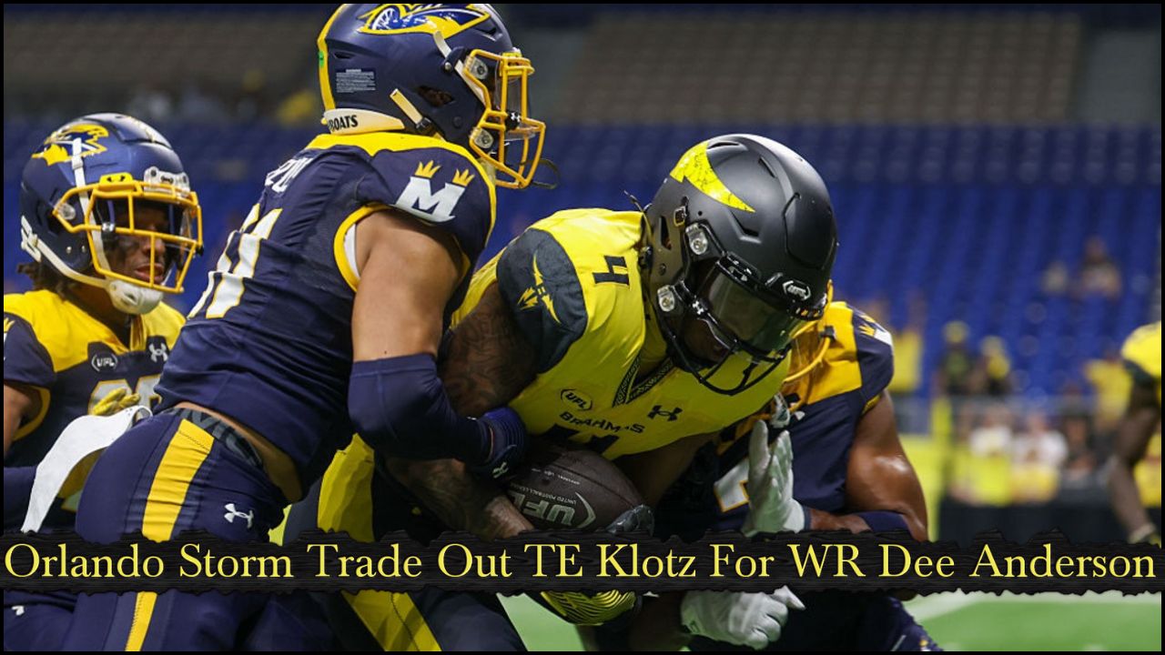 Orlando Storm Trade Out TE Klotz for WR Dee Anderson