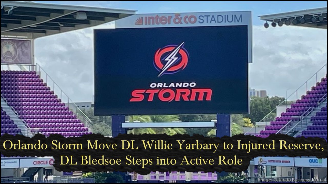 Orlando Storm Move DL Willie Yarbary to Injured Reserve, DL Bledsoe Steps Into Active Role