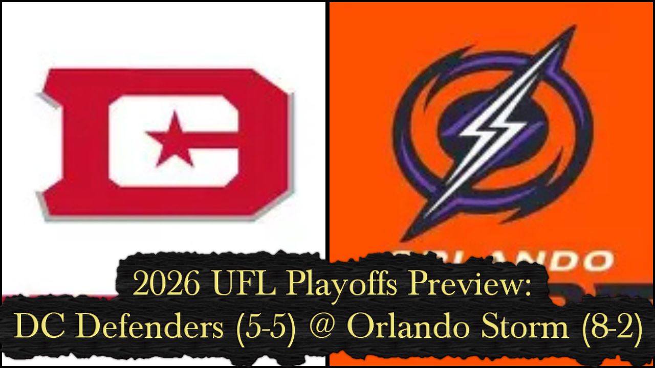 2026 UFL Playoffs Preview: DC Defenders (5-5) @ Orlando Storm (8-2)