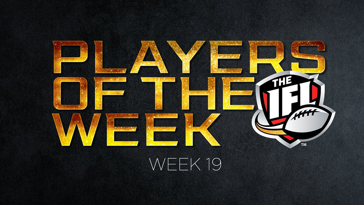 IFL Announces Week 19 Players of the Week